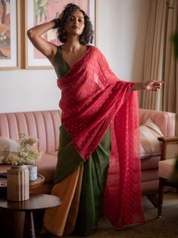 Suta - Multi-Color Woven Zari Saree without Blouse