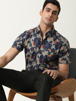 Rare Rabbit - Green Printed Casual Shirts