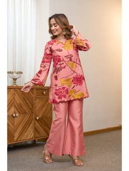 Indian Virasat - Rosewood Bloom Floral Co-ord Set