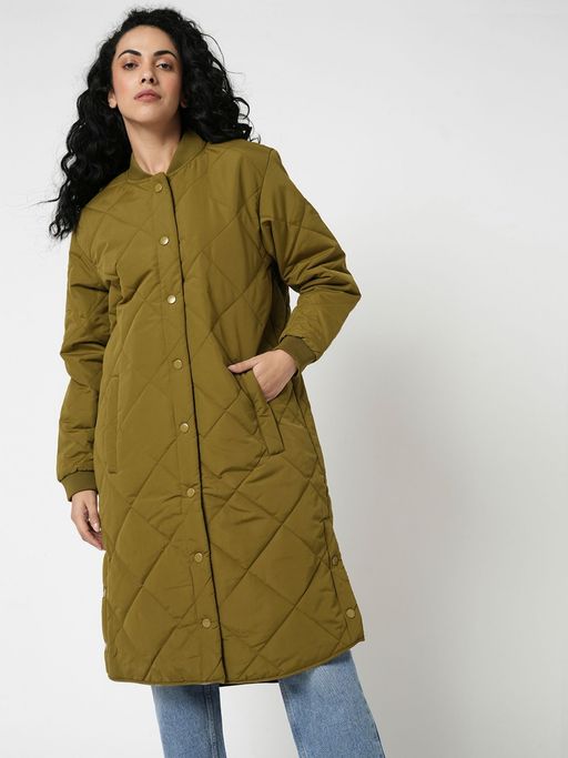 Vero Moda Green Long Quilted Coat Buy VERO MODA X Olivia Quilt