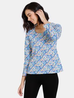 Zivame - Tom & Jerry Knit Cotton Top - Super Sonic - Blue