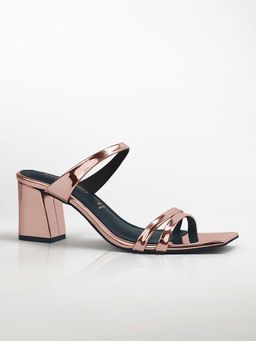 Signature Sole - Rose Gold Block Heel