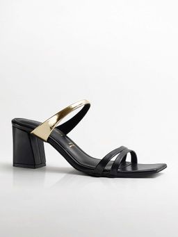 Signature Sole - Black Block Heel