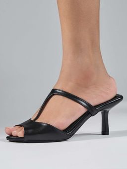 Signature Sole - Black T-Bar Stiletto Heel