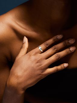 Accessorize London - Women's 925 Sterling Silver Molten Wave Silver Ring