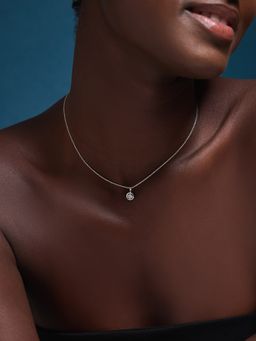Accessorize London - Women's 925 Sterling Silver Diamante Halo Pendant Necklace