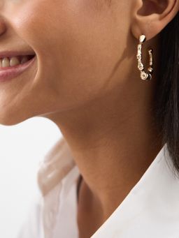 Accessorize London - Women's Bamboo Hoop Earrings