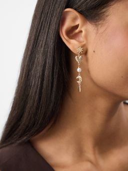 Accessorize London - Women's Celestial Drop Earrings