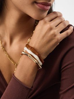 Accessorize London - Women's Bamboo Stretch Bracelet