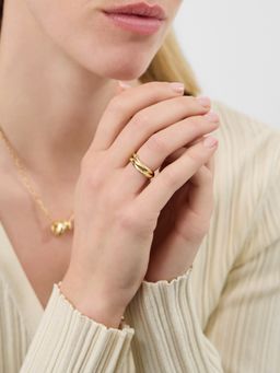 Accessorize London - Women's 14k Gold-Plated Russian Band Gold Ring