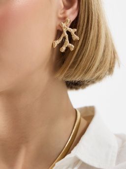 Accessorize London - Women's Coral Reef Stud Earrings