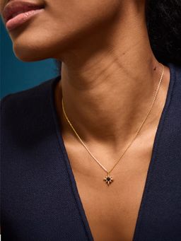 Accessorize London - Women's 14k Gold-Plated Gem Star Pendant Necklace