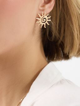 Accessorize London - Women's Molten Sun Stud Earrings
