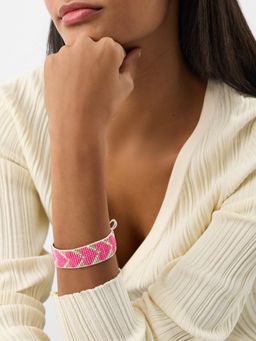 Accessorize London - Women's Beaded Heart Bracelet