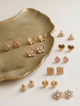 Accessorize London - Women's Flower Studs Earrings (Pack of 10)