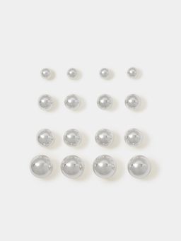 Accessorize London - Women's Ball Studs Earrings (Pack of 8)