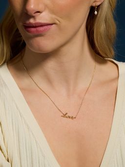 Accessorize London - Women's 14k Gold-Plated Love Necklace