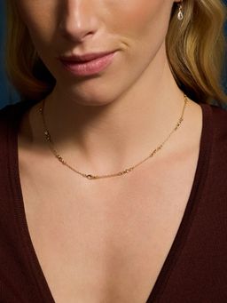 Accessorize London - Women's 14k Gold-Plated Cubic Zirconia Collar Necklace
