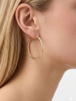 Accessorize London - Women's Diamante Hoop Earrings