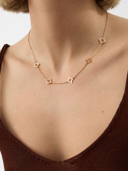 Accessorize London - Women's Clover Cut-Out Station Necklace