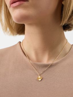 Accessorize London - Women's Diamante Clover Pendant Necklace