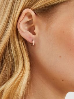Accessorize London - Women's 925 Sterling Silver Simple Huggie Hoops