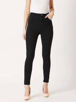 Miss Chase - Womens Black Skinny Fit High Rise Stretchable Denim Jeans