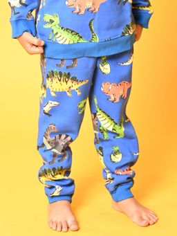 ANTHRILO - Dinosaur Fleece Joggers - Blue