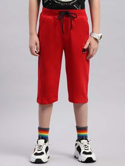 Monte Carlo - Boys Red Regular Fit Capri