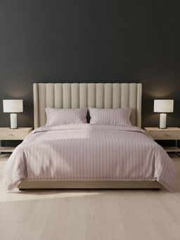 LANE LINEN - Pink Galaxy Cotton Bedsheet with 2 Pillow Covers