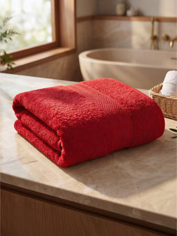 LANE LINEN - Colorado Luxury Cotton Red Bath Towel