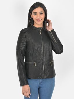 Latin Quarters - Black Full Sleeve Solid Jacket