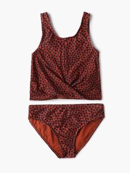 GAP - Girls Brown Round Neck Top with Panty