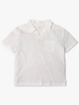 GAP - Boys Off White Collar Neck Polo T-shirt