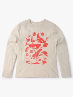 GAP - Boys Beige Crew Neck T-shirt