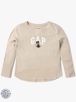 GAP - Girls Beige Crew Neck T-shirt