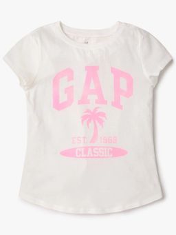 GAP - Girls White Crew Neck T-shirt