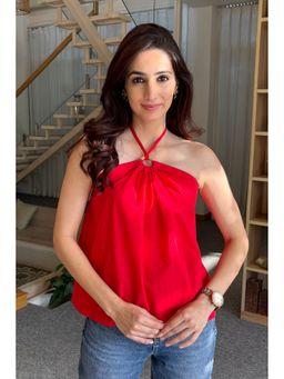 PR Label - Red Cotton Top