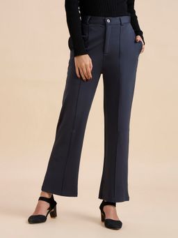 Style Quotient - Women Solid Grey Polyester Trouser