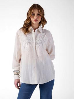 SHOWOFF - Women Edition Embellished White Shirt