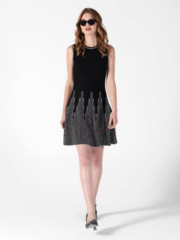 SHOWOFF - Women Black Skater Dress