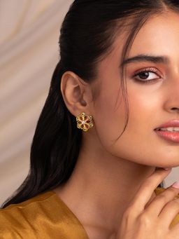 Shaya by CaratLane - Shubh Aarambh Gold Plated 925 Silver Earrings