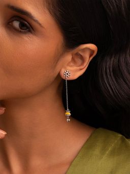 Shaya by CaratLane - Dori Chuno Maach Oxidised 925 Silver Earrings