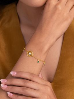 Shaya by CaratLane - Agni Circle Gold Plated 925 Silver Bracelet