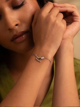 Shaya by CaratLane - Chuno Paakhi Oxidised 925 Silver Bracelet