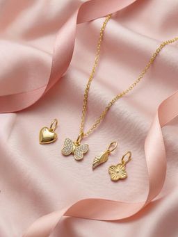 Carlton London - 18Kt Plated Multi Necklace With Pendant