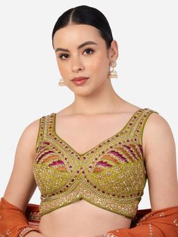 Zaveri Pearls - Meenakari Stones And Beads Drop Jhumka Earrings