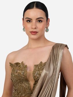 Zaveri Pearls - Mint Green Stones Austrian Diamonds Embellished Drop Earrings