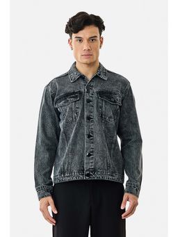 Snitch - Grey Regular Denim Jacket for Men