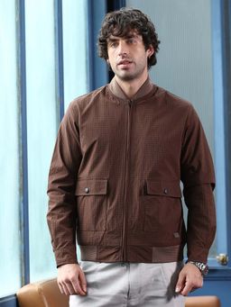 Campus Sutra - Men Brown Checks Jacket